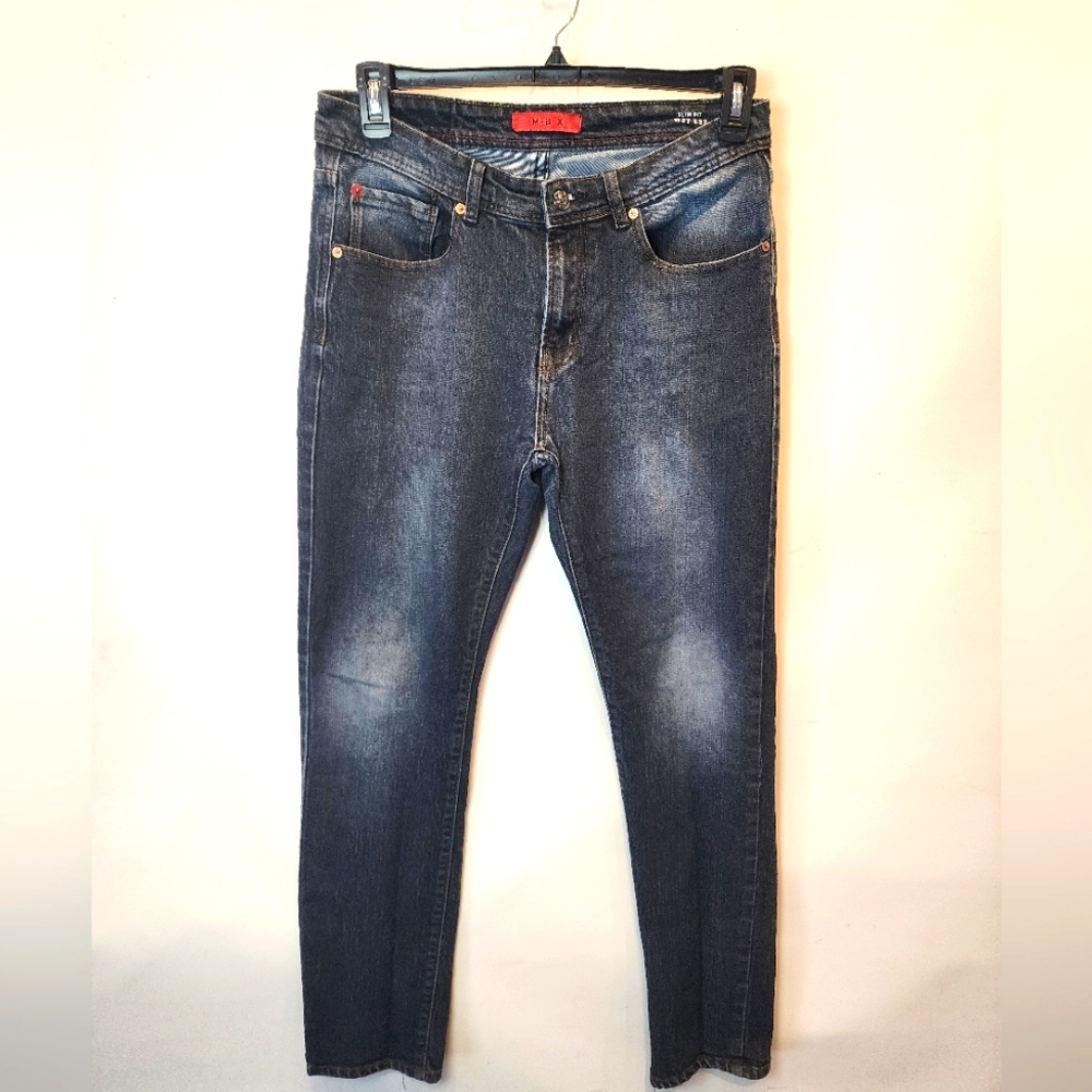 MBX Men's‎ Dark Blue Jeans Slim Fit Denim Jeans Size 32 x 32